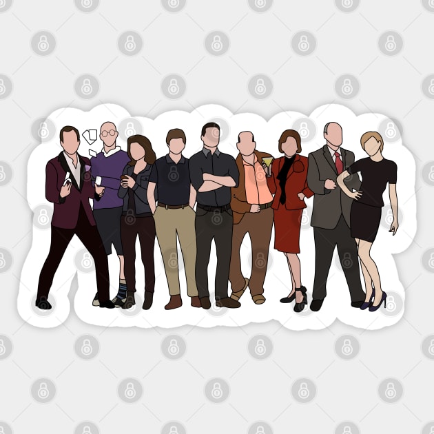 arrested development cast Sticker by aluap1006